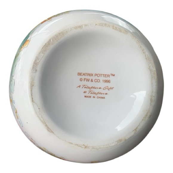 Charming Beatrix Potter Peter Rabbit Cookie Jar Collectible VTG 1996 Nursery - Picture 6 of 12